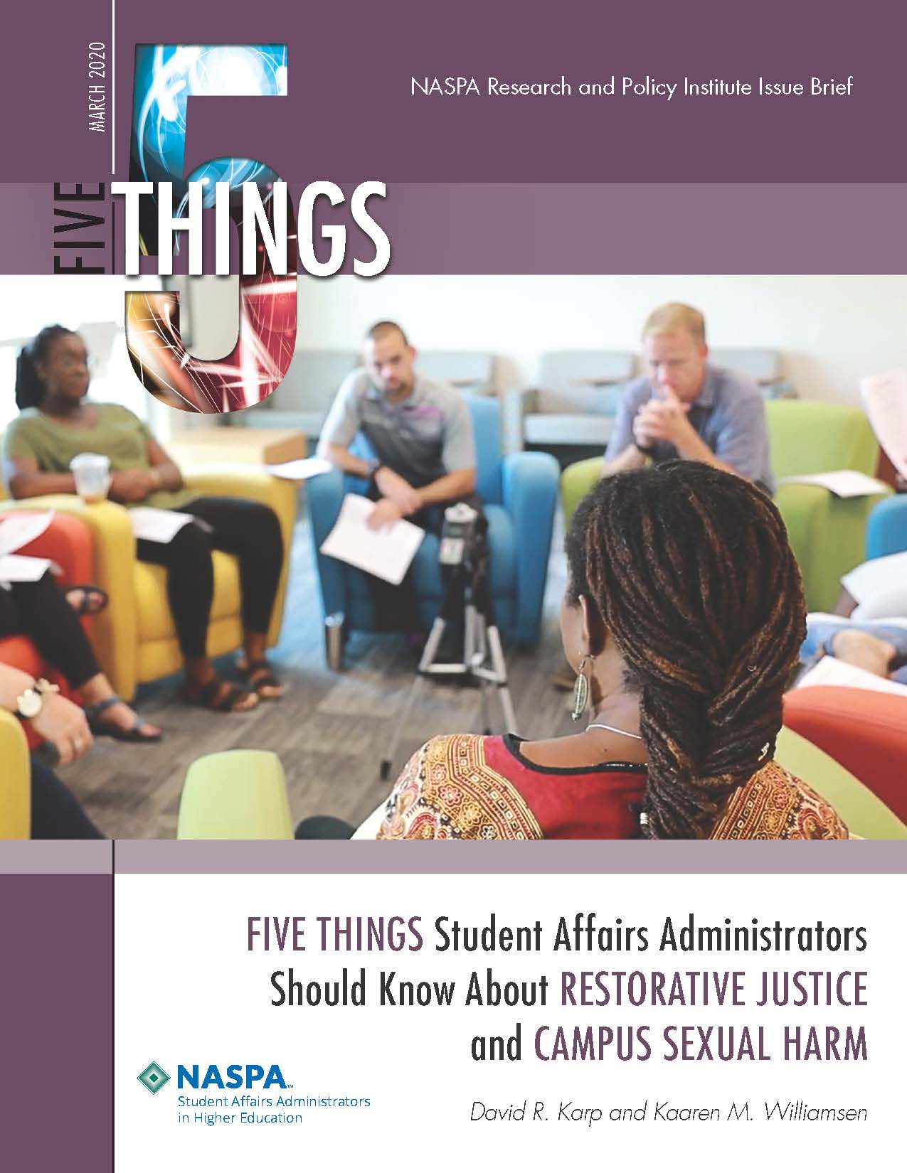 Five Things Student Affairs Administrators Should Know About Restorative Justice and Campus Sexual Harm Cover