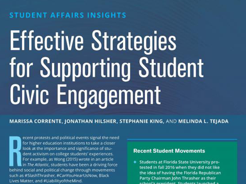 Effective Strategies for Supporting Student Civic Engagement