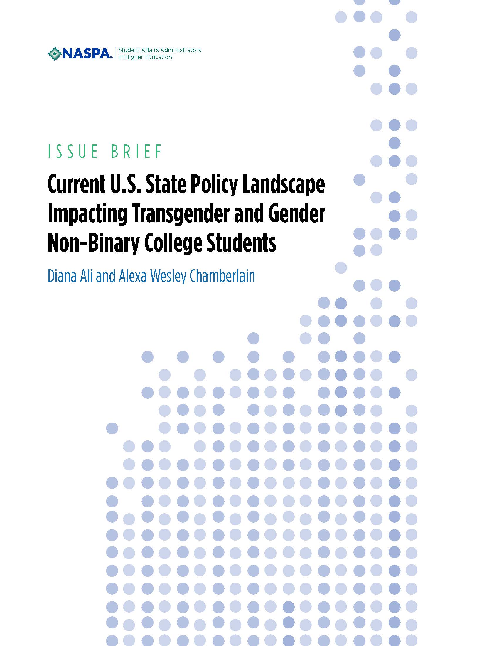 Current U.S. State Policy Landscape Impacting Transgender and Gender Non-Binary Students Cover