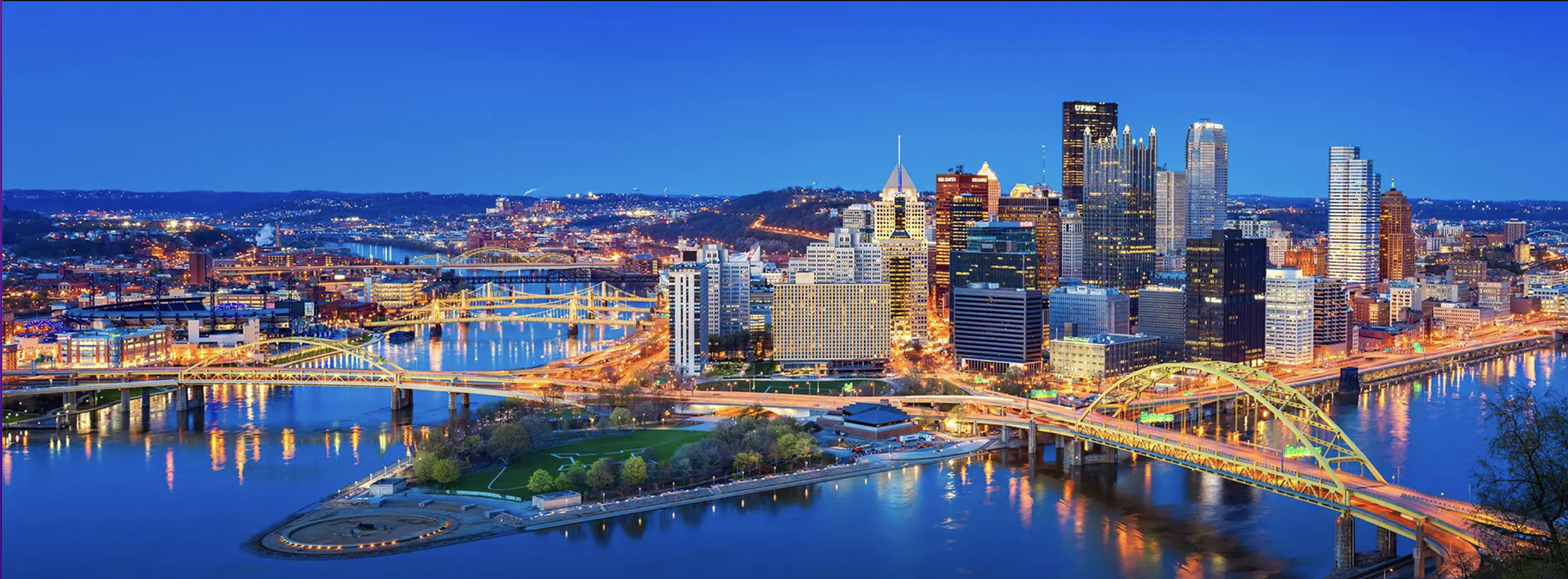 Aerial photograph of Pittsburgh, Pennsylvania